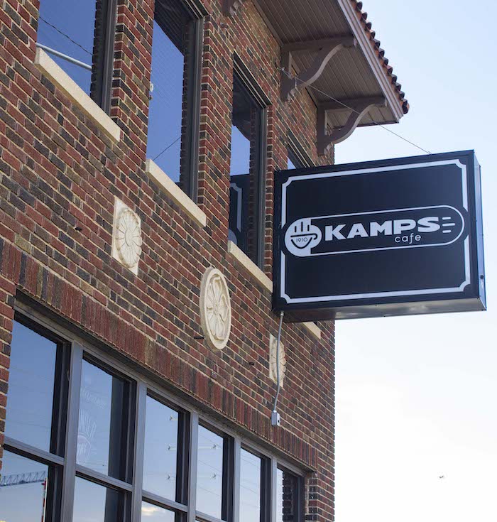 Kamp's 1910 cafe exterior sign